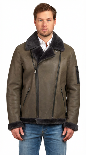 Med. Brown with Anthracite Shearling